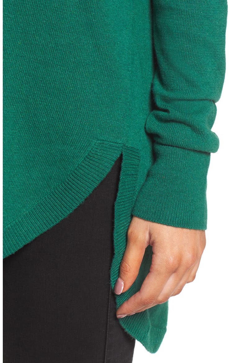 Turtleneck Sweater, Alternate, color, GREEN EVERGREEN