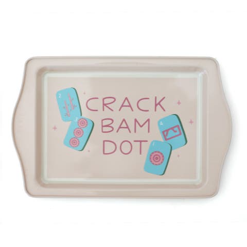 Crack, Bam, Dot Metal Trinket Tray