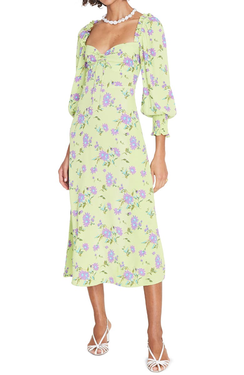 midi wrap dress with flutter sleeves Flutter Sleeve Midi Wrap Dress - Black