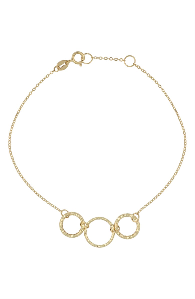Bony Levy 14K Gold Textured Ring Chain Bracelet, Main, color, 