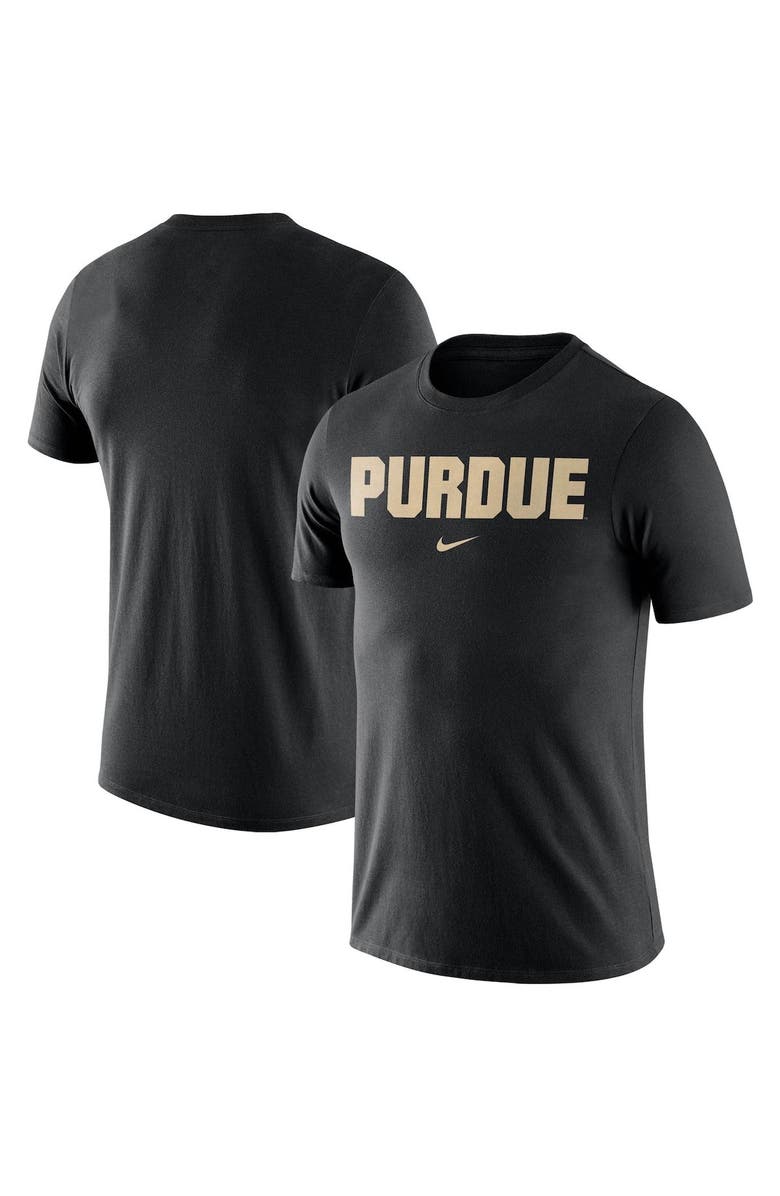 Nike Men's Nike Black Purdue Boilermakers Essential Wordmark T-Shirt, Main, color, 
