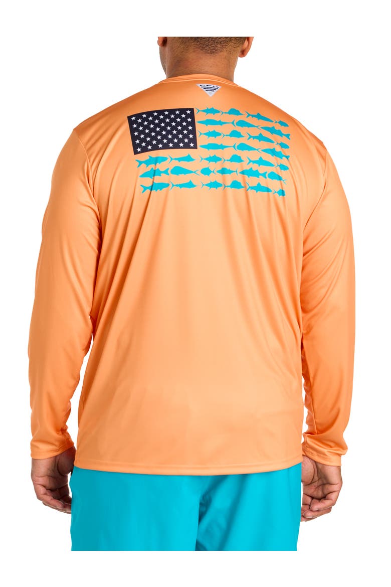 Big & Tall Terminal Tackle PFG Fish Flag Long-Sleeve T-Shirt, Main, color, BRIGHT NECTAR