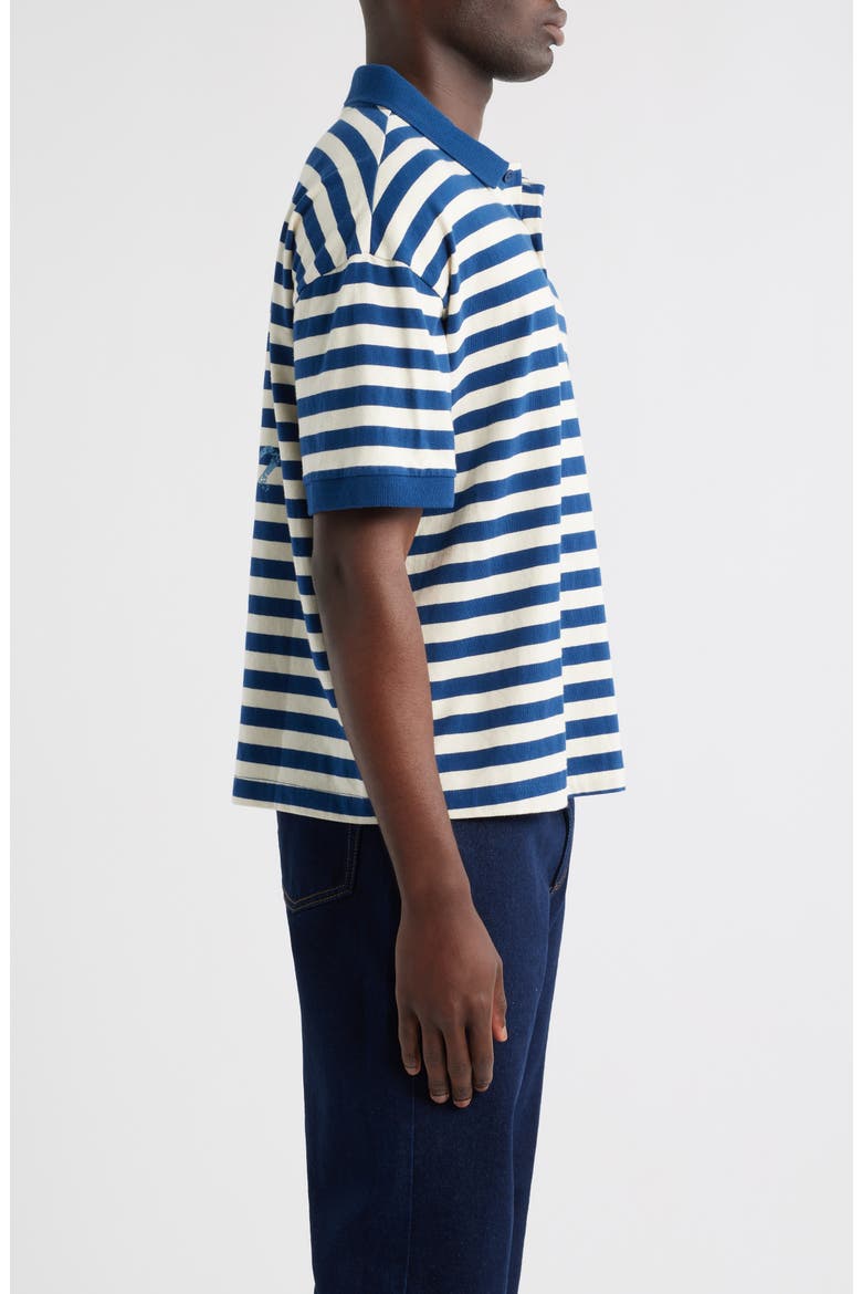 Trademark Stripe Polo (Nordstrom Exclusive), Alternate, color, NAVY/ WHITE STRIPE