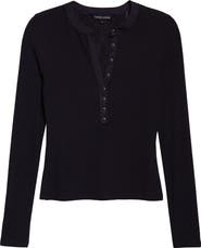 Veronica Beard Drexler Knit Henley Top