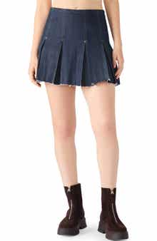 Steve Madden Joan Pleated Denim Miniskirt