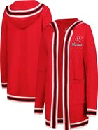 GAMEDAY COUTURE Women's Gameday Couture  Red Wisconsin Badgers Tri-Blend Rounded Stripe Cardigan