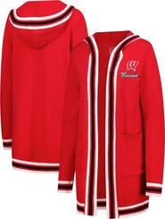 GAMEDAY COUTURE Women's Gameday Couture  Red Wisconsin Badgers Tri-Blend Rounded Stripe Cardigan