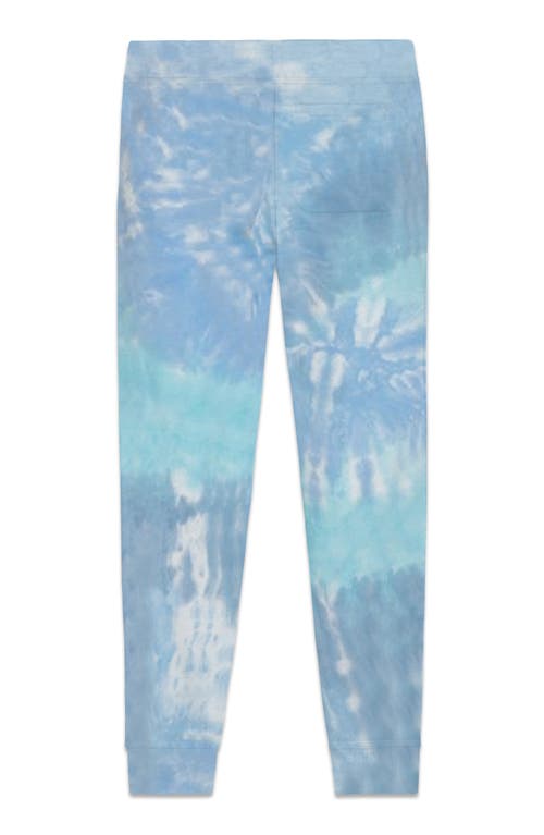 Dalix Mens Ghost Tie Dye Fleece Jogger Pant In Blue