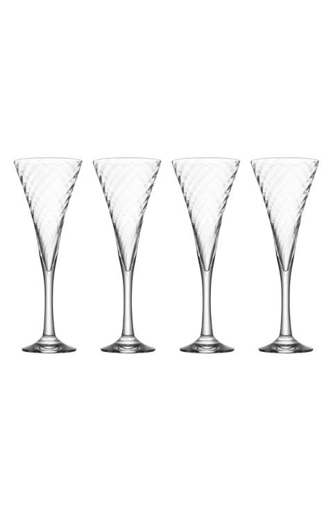 Helena Set of 4 Champagne Flutes