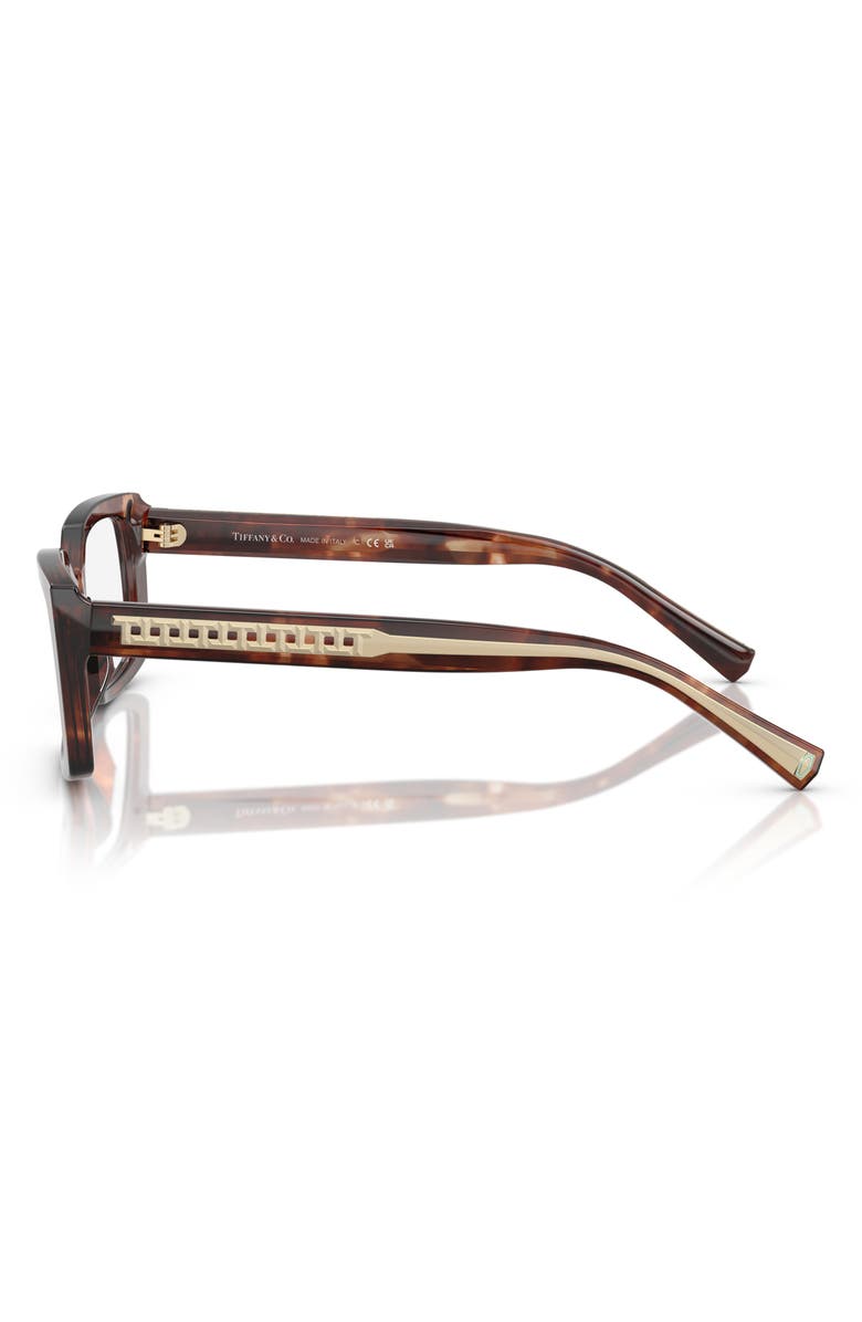 Tiffany & Co. 52mm Rectangular Optical Glasses, Alternate, color, Spotted Brown/ Demo Lens
