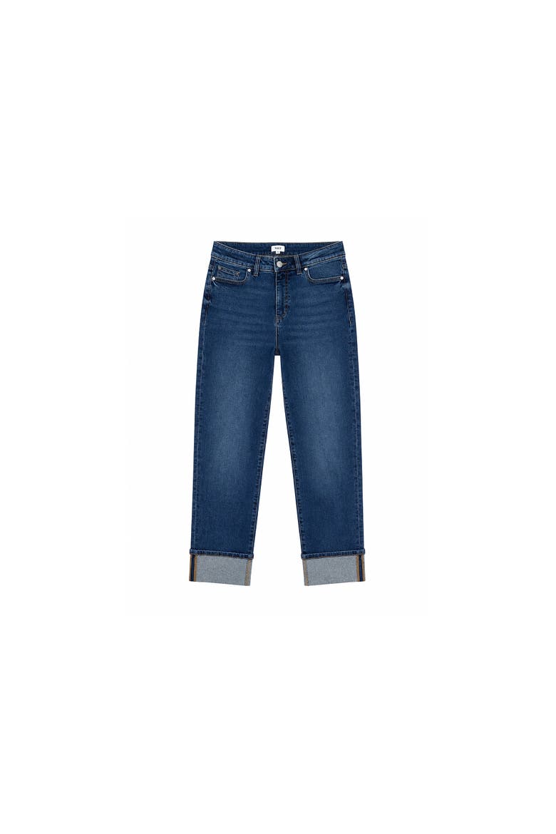 Straight Leg Cuff Jeans, Alternate, color, Dark Wash