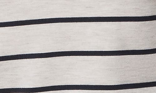 Splendid Quarter Sleeve Stripe Top In Gray