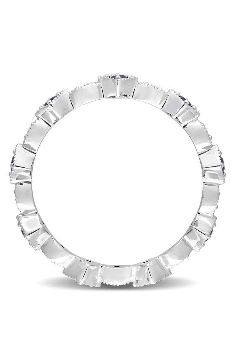 Julianna B. Gemstone & Diamond Eternity Ring 10k, Alternate, color, Created Sapphire/White Gold