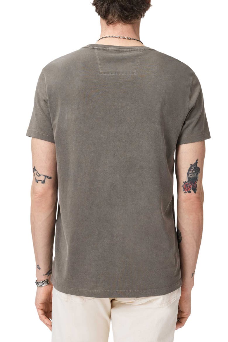 Embroidered Monogram Organic Cotton T-Shirt, Alternate, color, FLAGSTONE GREY