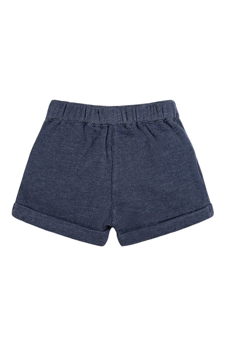 Hope & Henry Girls' Fleece Dress Short, Toddler, Alternate, color, Navy Herringbone Fleece