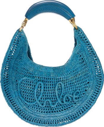 【関税＆送料込み】ChloAC Raffia Hobo Summer Banana Bag Chloé Summer Banana Hobo Bag In Raffia in Clay brown | Chloé US
