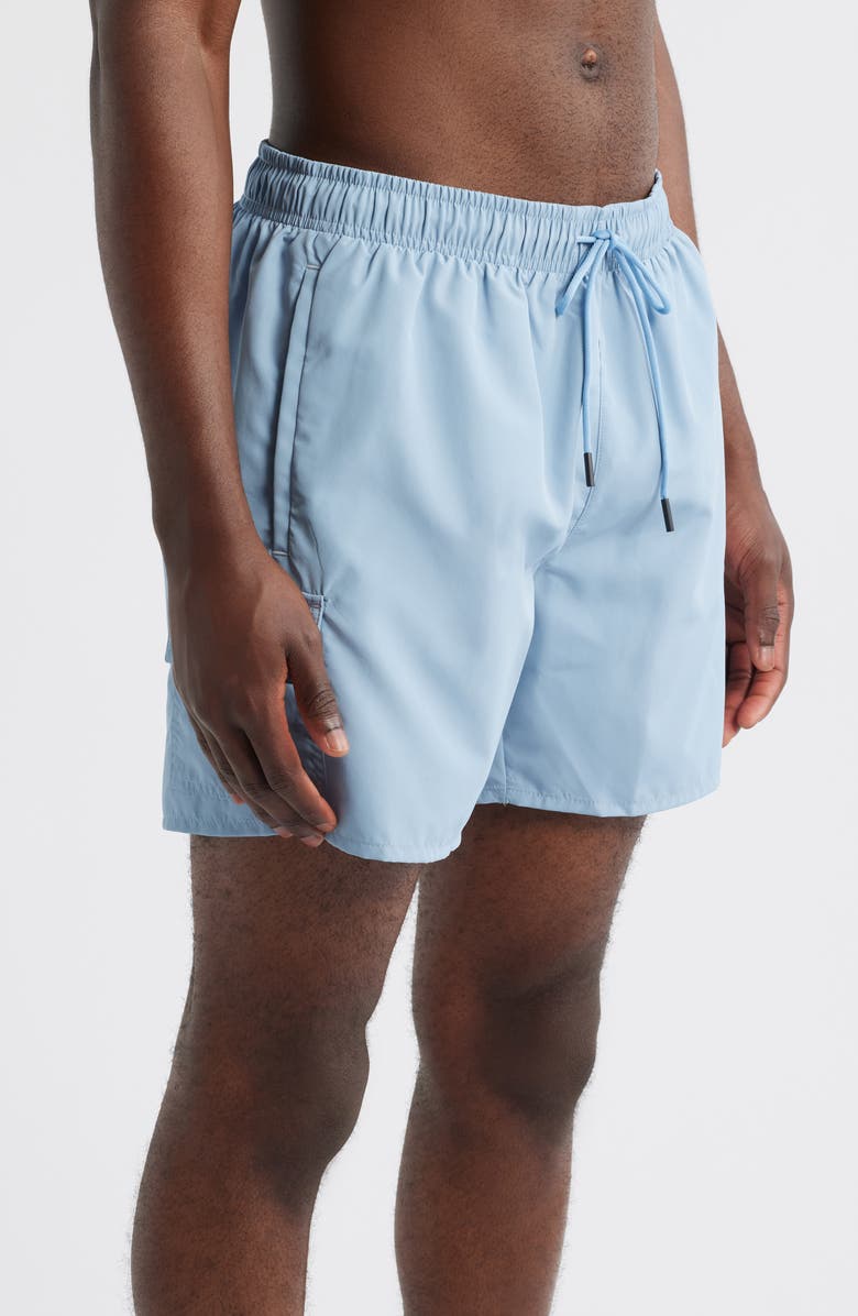 BOSS Dive Swim Trunks, Alternate, color, Open Blue