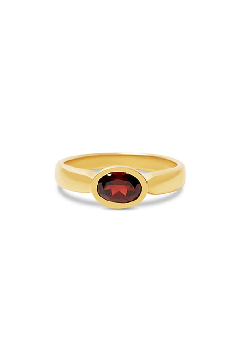 Oval Semiprecious Stone Ring, Main, color, GOLD /GARNET