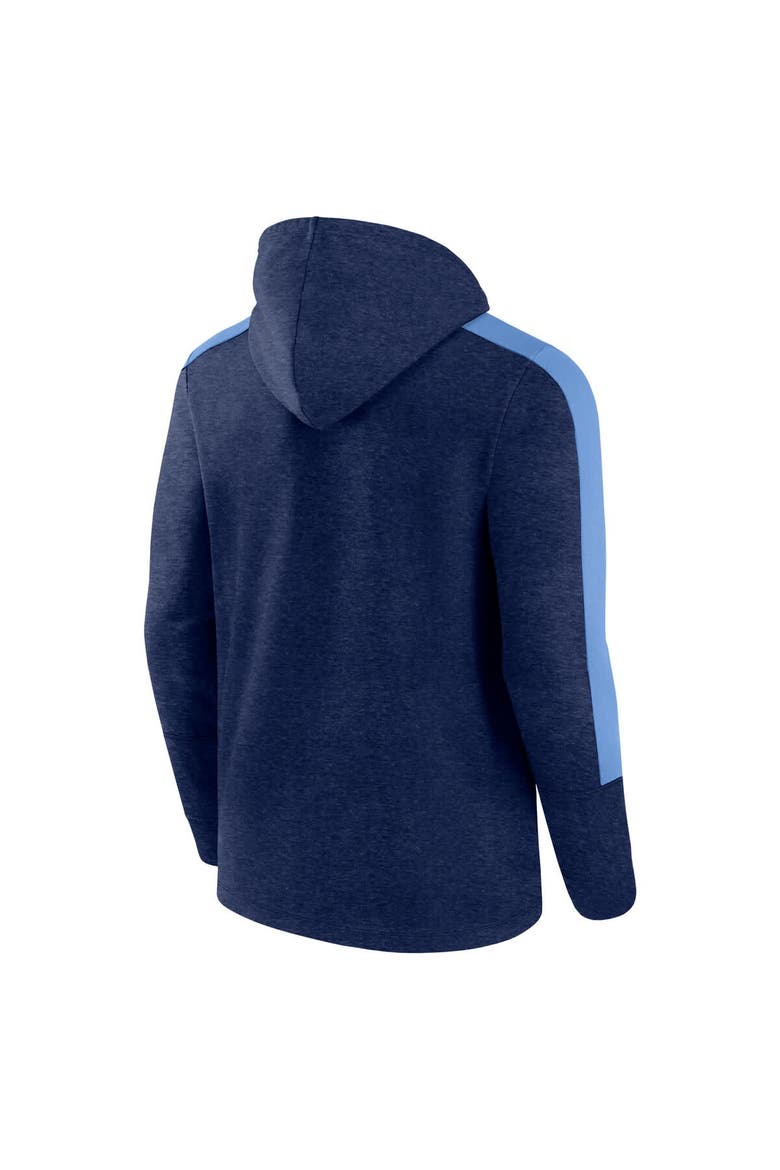 Men's Fanatics  Heather Navy Tennessee Titans Gains Full-Zip Hoodie, Alternate, color, Heather Navy