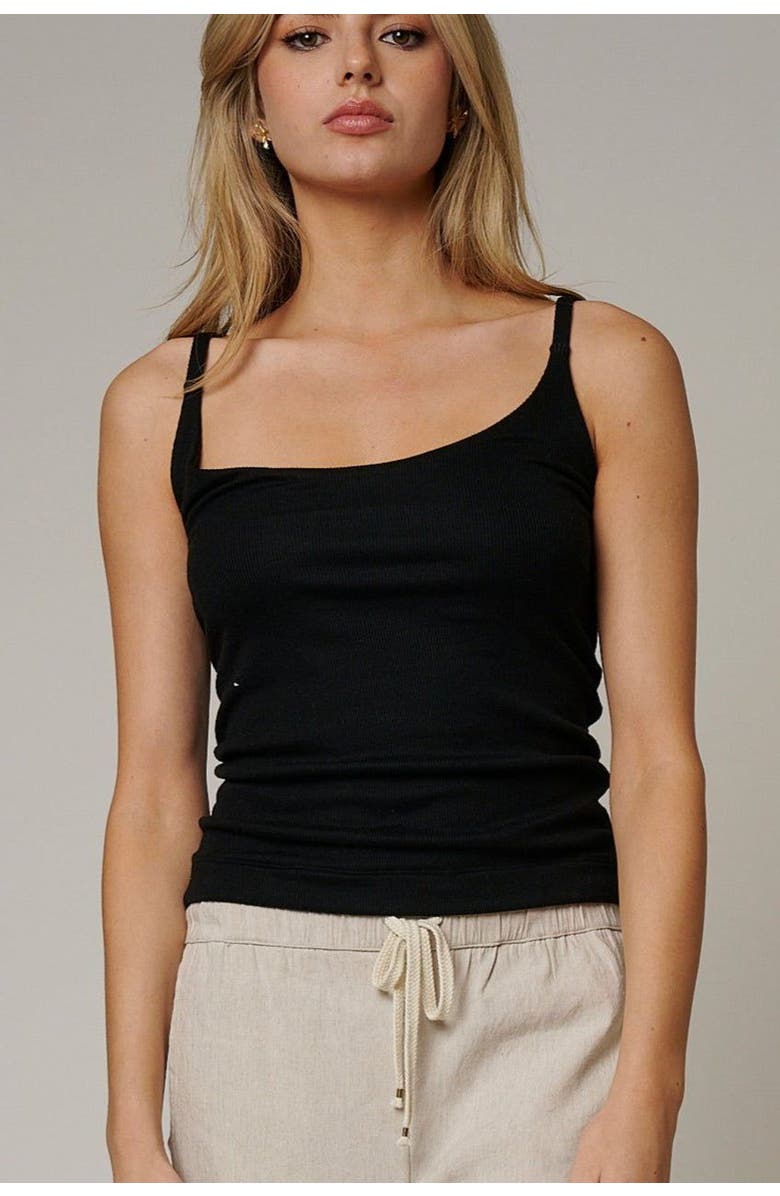 LEISURE LAB Womens Tank Top, Main, color, Matte Black