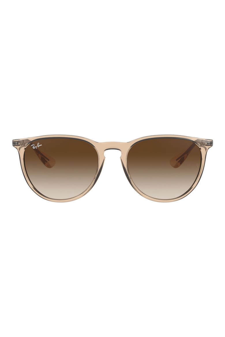 Erika 54mm Gradient Round Sunglasses, Main, color, BROWN/ BROWN GRADIENT