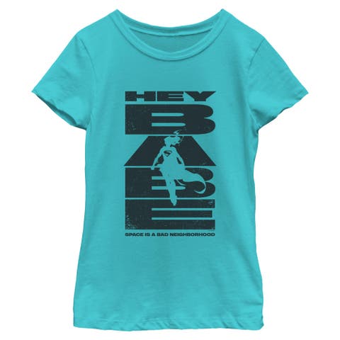 Girl's Supergirl Hey Babe Kara Silhouette  Graphic T-Shirt