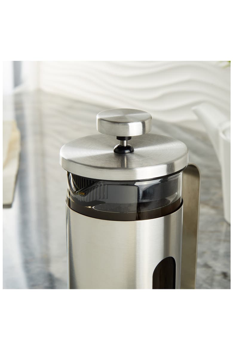 Leo Maestro 12-Ounce Stainless Steel French Press, Alternate, color, SILVER