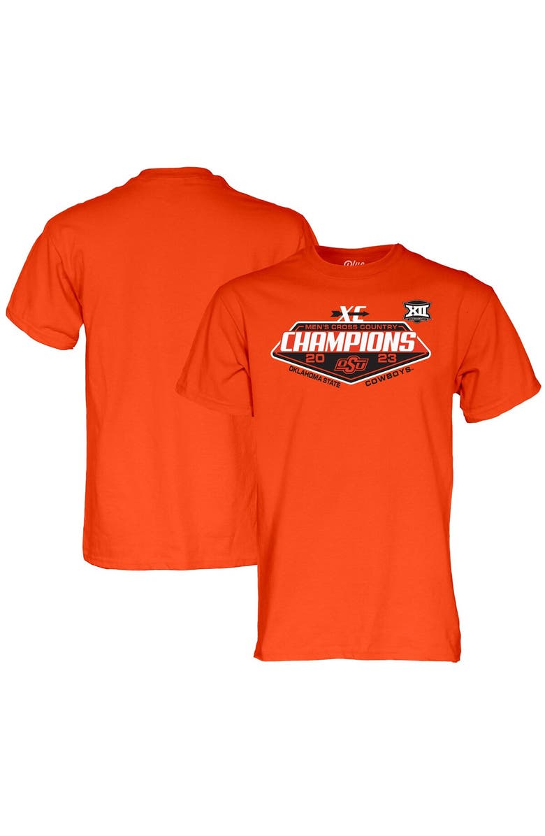 BLUE 84 Unisex Blue 84 Orange Oklahoma State Cowboys 2023 Big 12 Men's Cross Country Champions T-Shirt, Alternate, color, Orange
