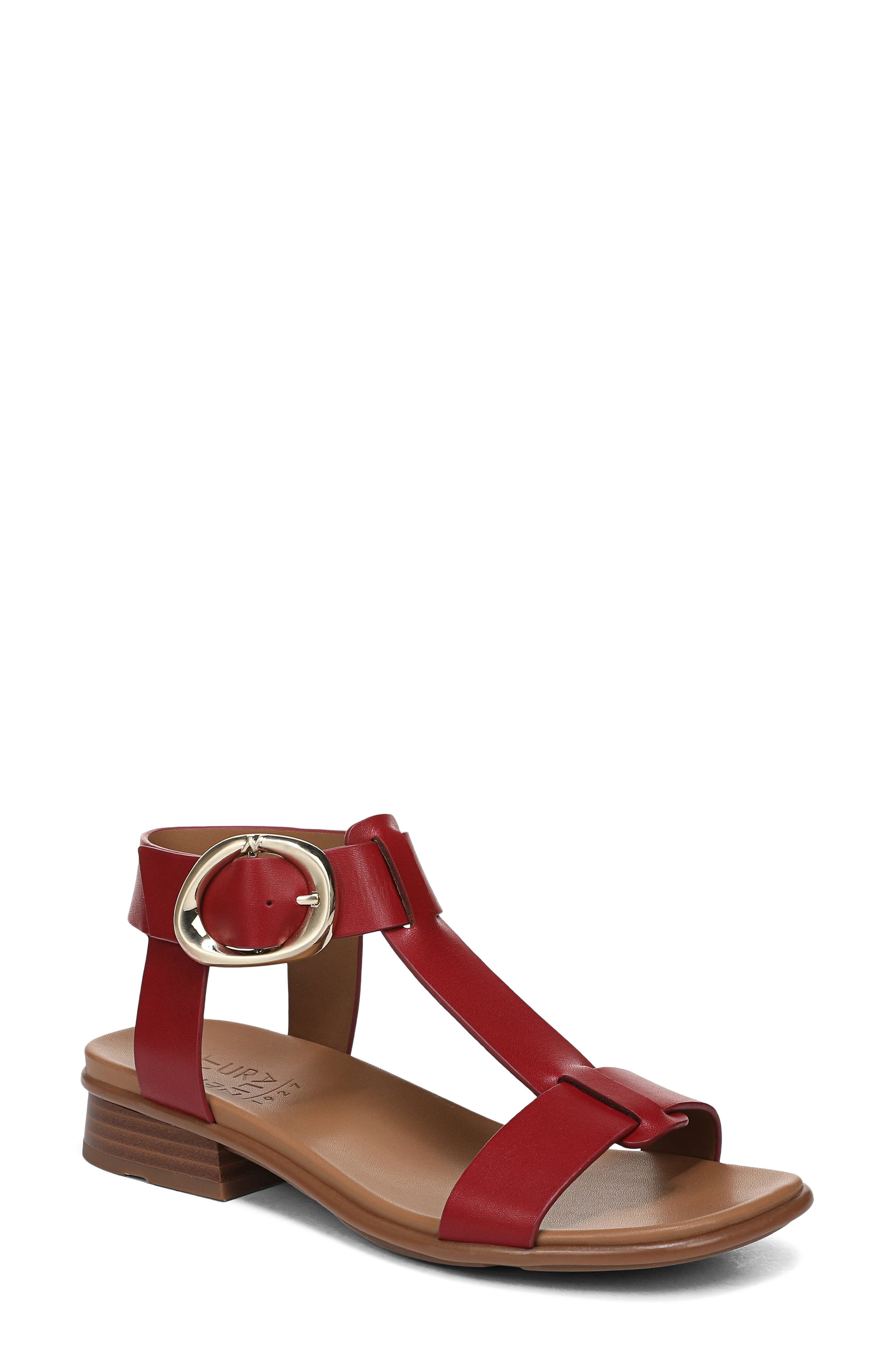 Naturalizer Brandy Ankle Strap Sandal, Main, color, Hearts Flame Red