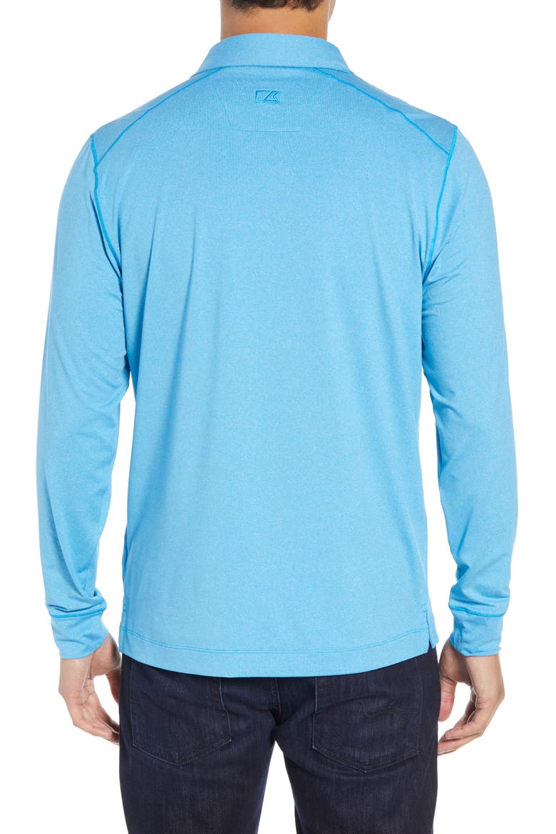 Matthew DryTec Long Sleeve Polo, Alternate, color, ORBIT HEATHER