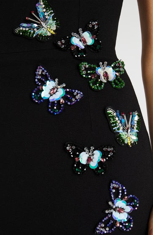 Helsi Hailey Sequin Butterfly Strapless Cocktail Dress In Black