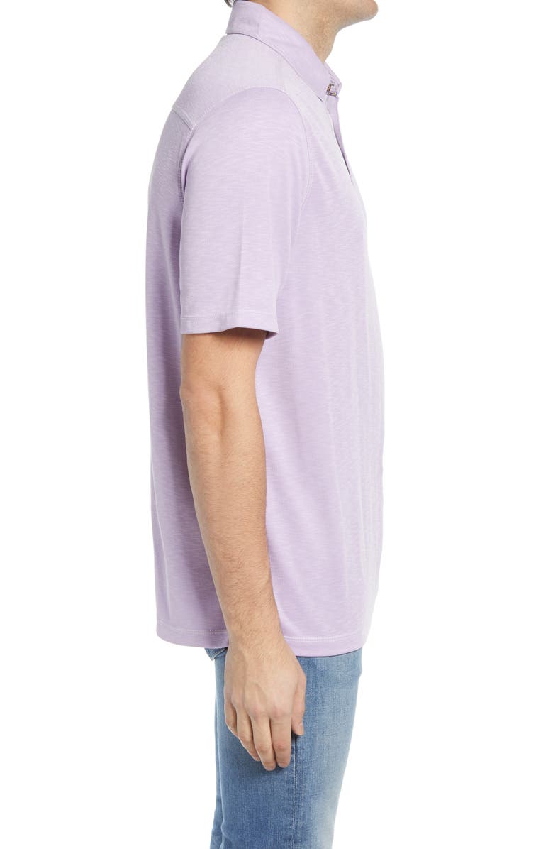 Johnston & Murphy Vintage Slub Jersey Polo, Alternate, color, Lavender
