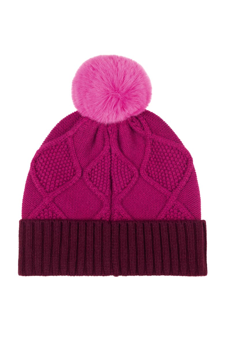 Modernist Block Beanie, Alternate, color, Dahlia