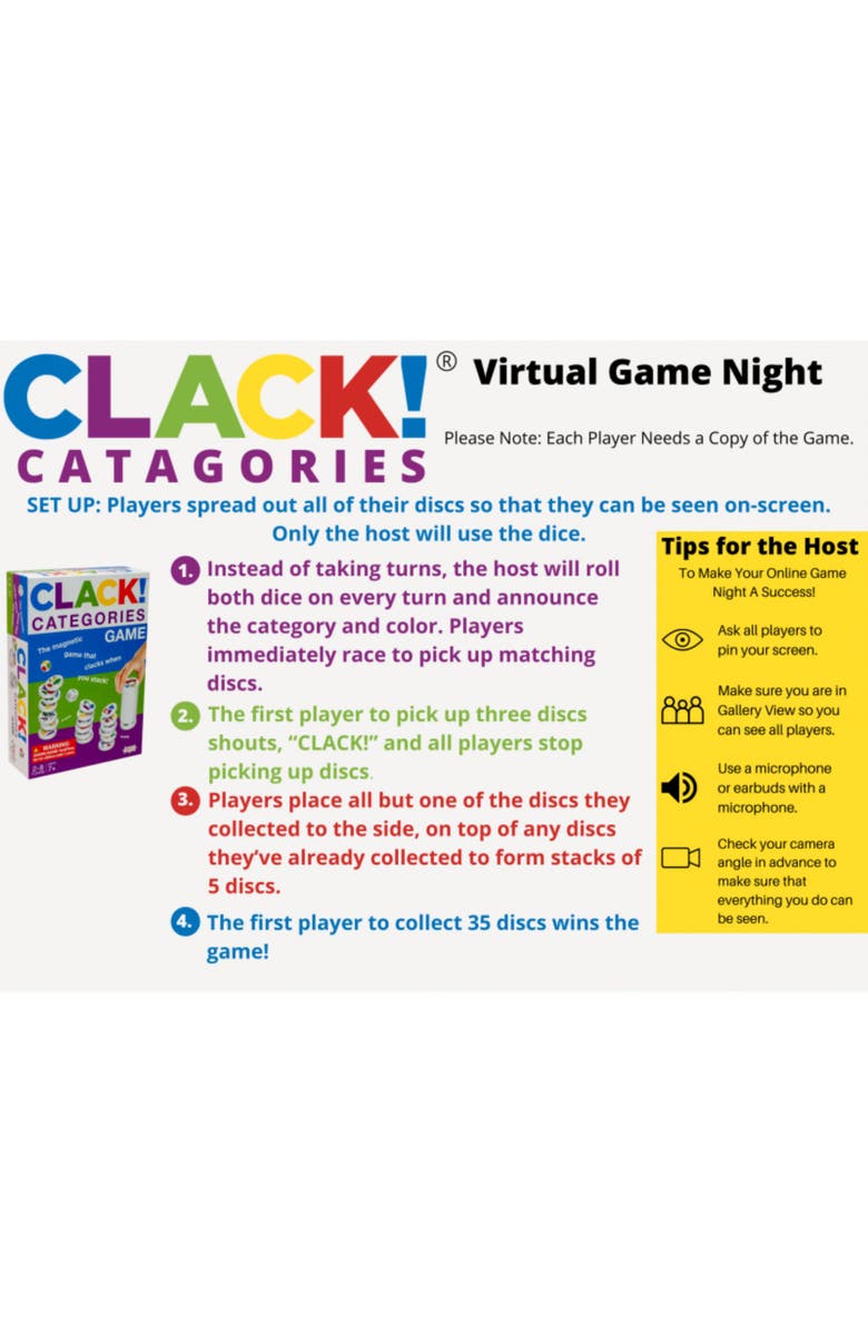 Amigo Games Family Games CLACK! Categories Stacking Game, Alternate, color, 