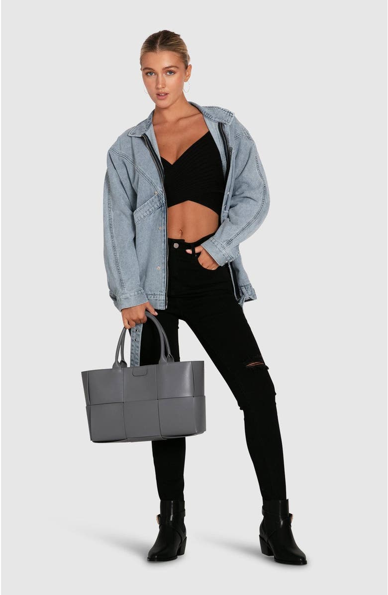 Belle & Bloom All About You Denim Jacket, Alternate, color, Stonewash