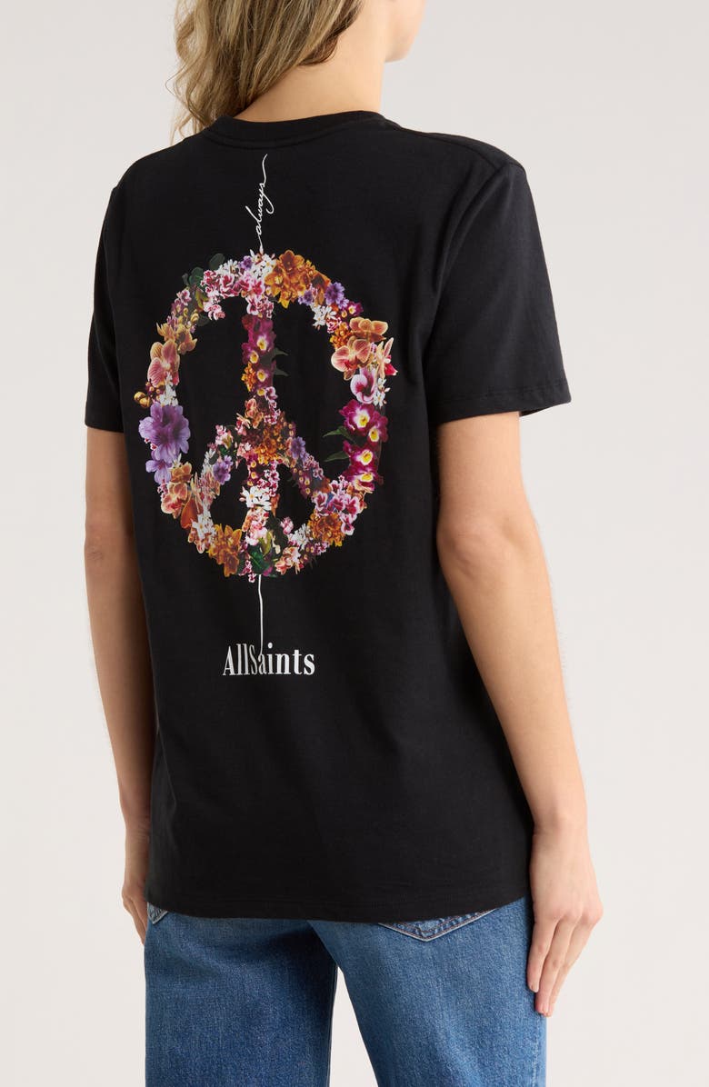 AllSaints Sereni Logo Graphic T-Shirt, Alternate, color, Black