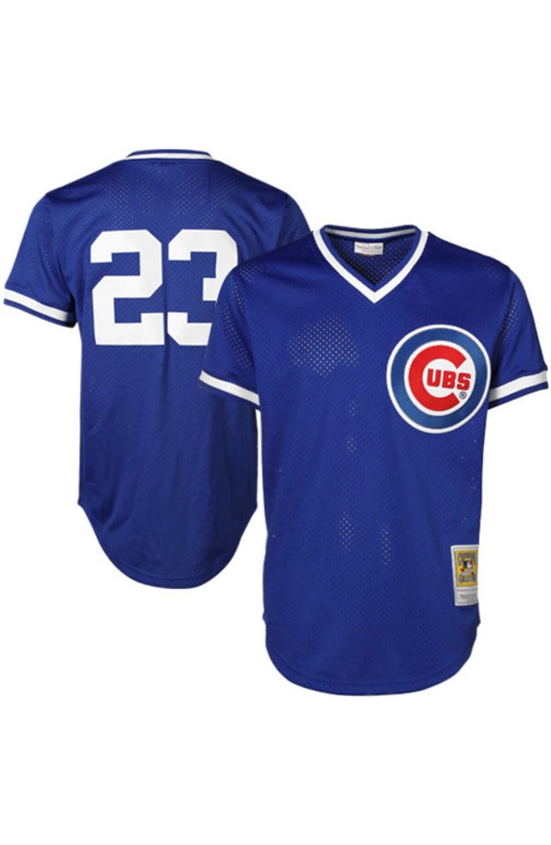Mitchell & Ness Ryne Sandberg Chicago Cubs Cooperstown Authentic Collection Throwback Replica Jersey - Royal Blue, Main, color, 