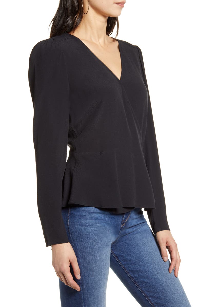 Chelsea28 Long Sleeve Wrap Top, Alternate, color, 