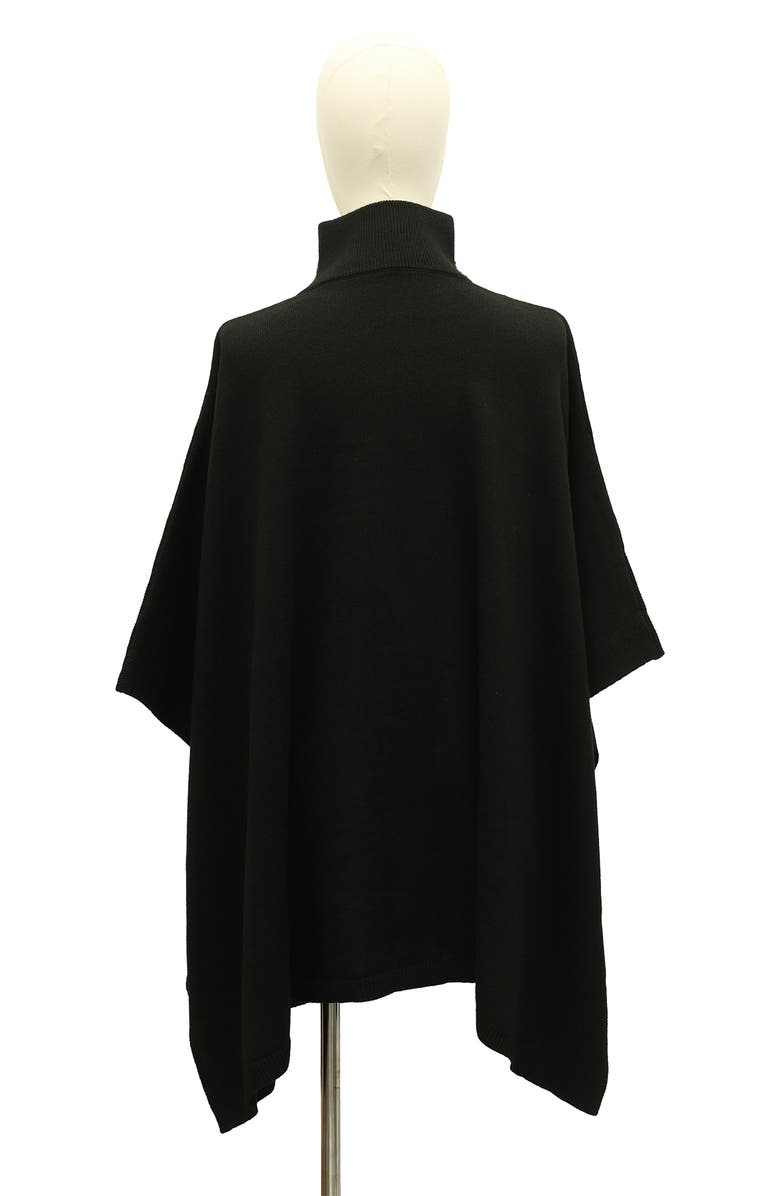 AllSaints Zip-Up Poncho, Alternate, color, Black
