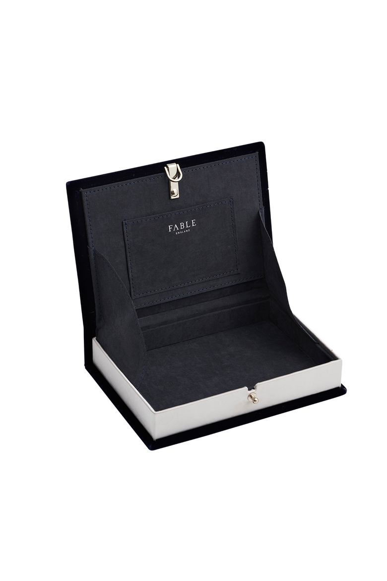 Marianne Midnight Garden Embroidered Book Box, Alternate, color, Navy