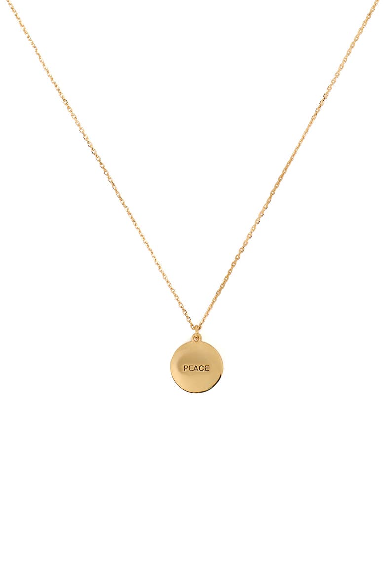 clear honesty medallion necklace, Alternate, color, PINK/ GOLD