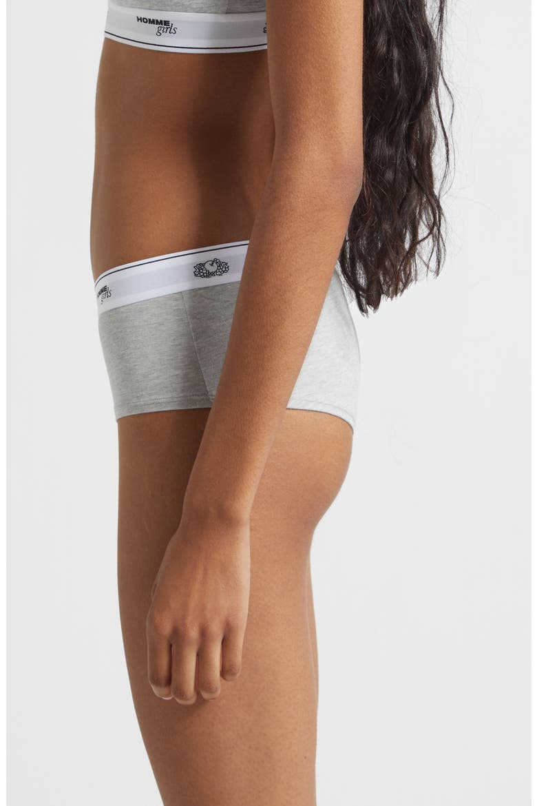 x Fruit of the Loom 3-Pack Cotton Blend Boyshorts, Alternate, color, BLACK/HEATHER GREY/WHITE