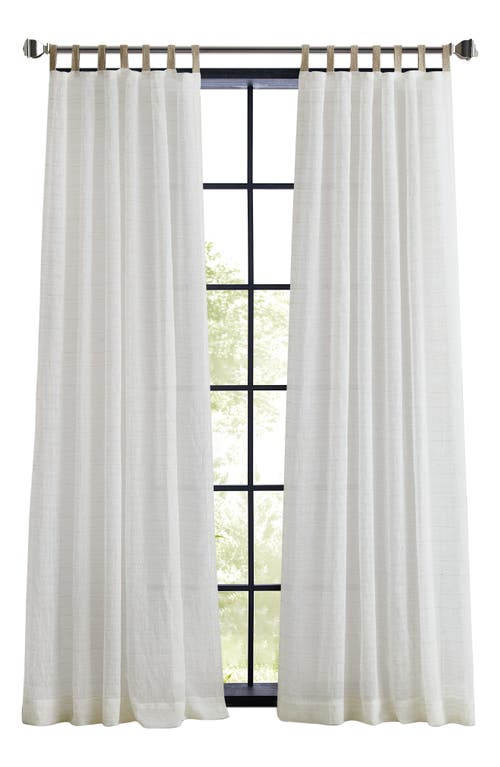 Dkny Antigua Set Of 2 Jute Tab Curtain Panels In Linen