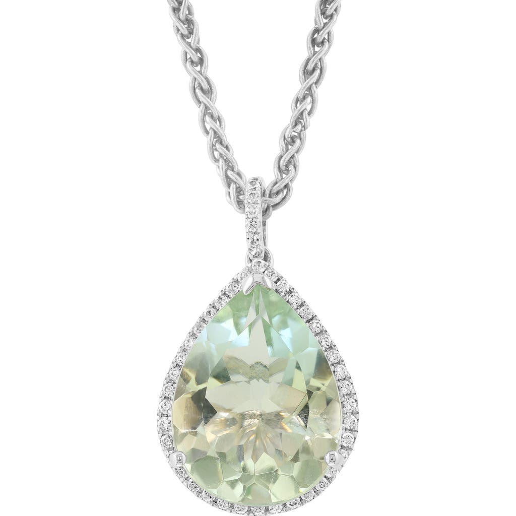 Effy Green Amethyst Pendant Necklace In Silver