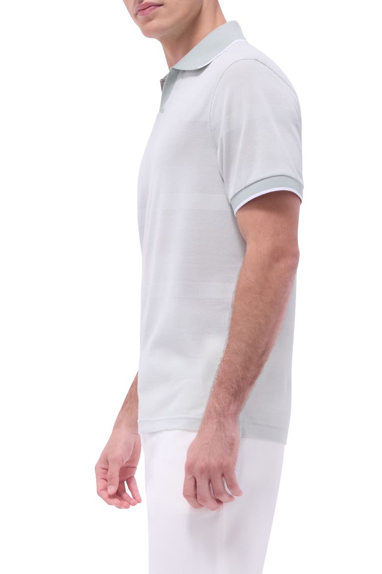 Tipped Johnny Collar Polo, Alternate, color, MINT