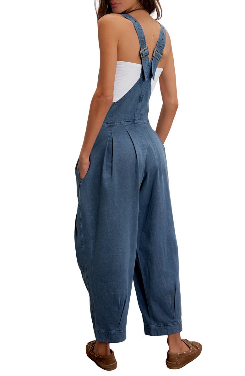 Free People Felix Tapered Overalls, Alternate, color, Flint Stone