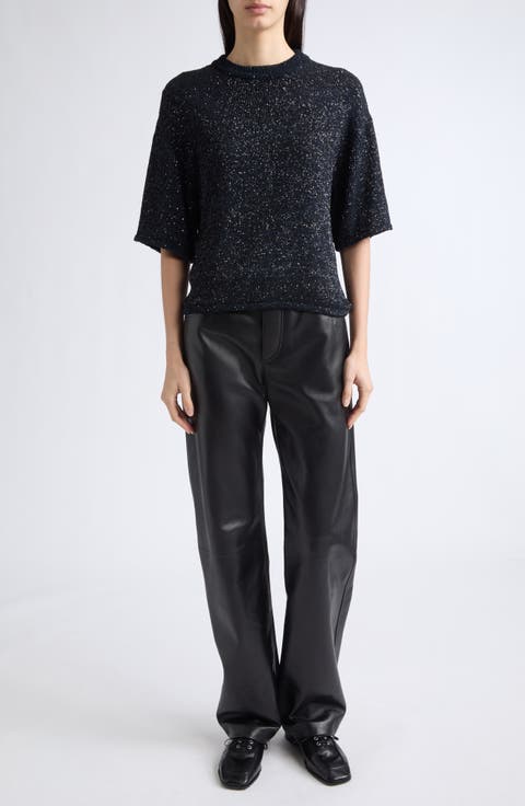 Fluid Shiny Leather Pants