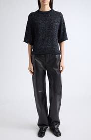Bottega Veneta Fluid Shiny Leather Pants