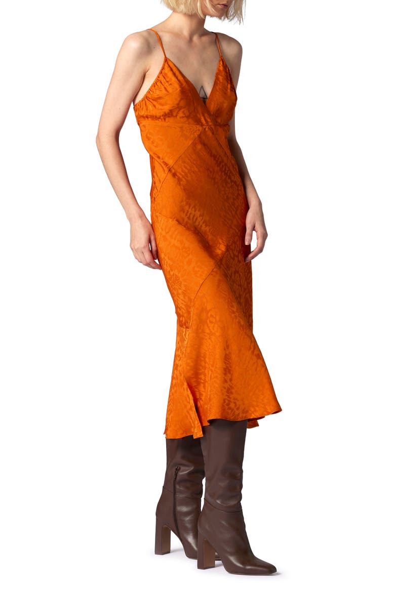 Leo Silk Slipdress, Alternate, color, AUTUMN MAPLE