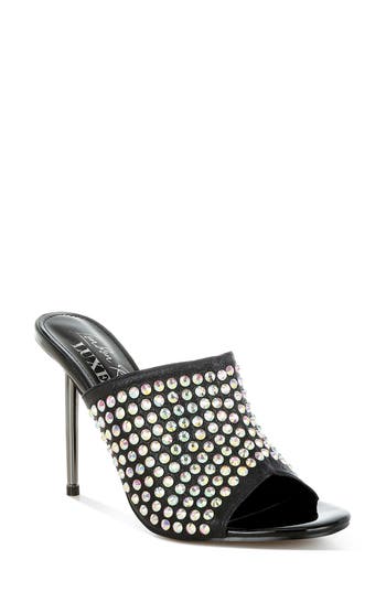 London Rag Farasha Rhinestone Pump Sandal In Black